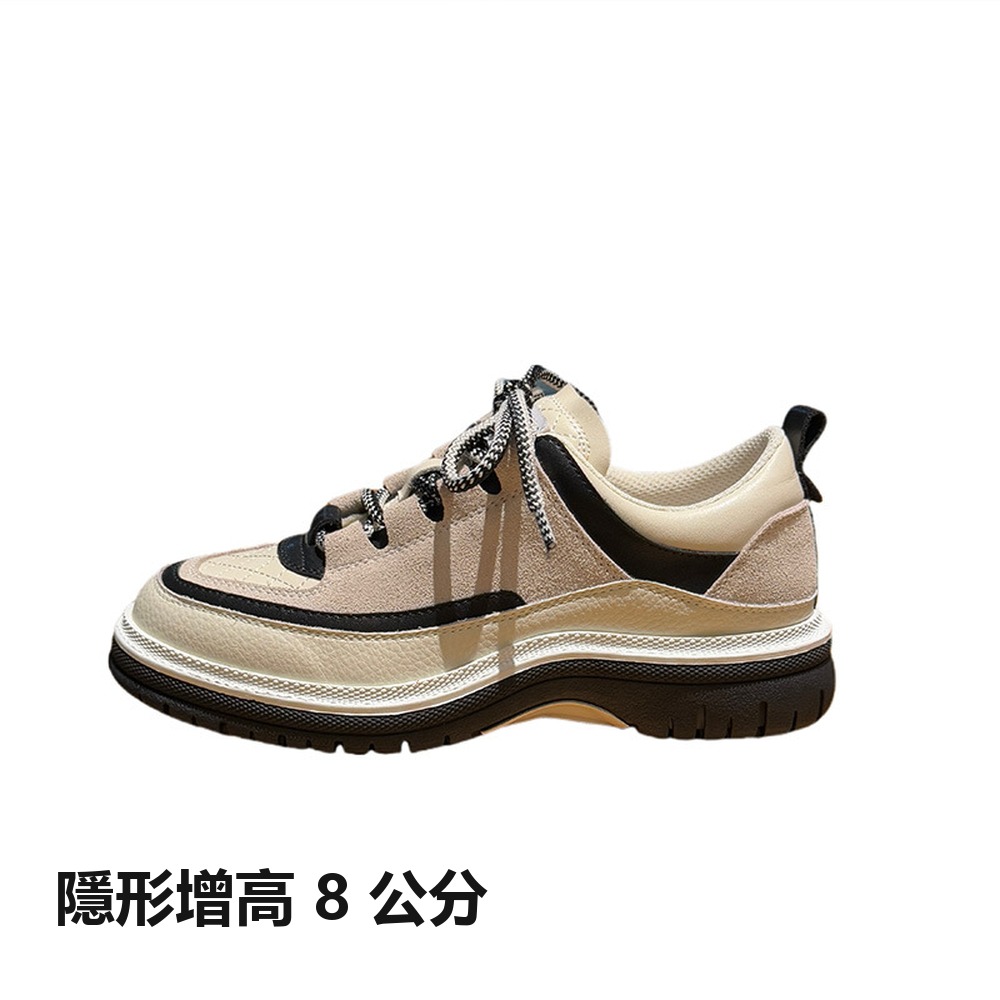 增高鞋 8 公分|女士日常|小香風厚底熊貓鞋|巴黎