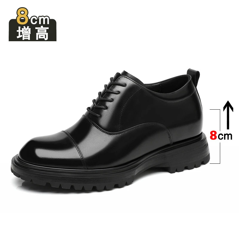 增高鞋 8 公分|男士商務正裝|三接头真皮德比鞋|米蘭:圖片 6