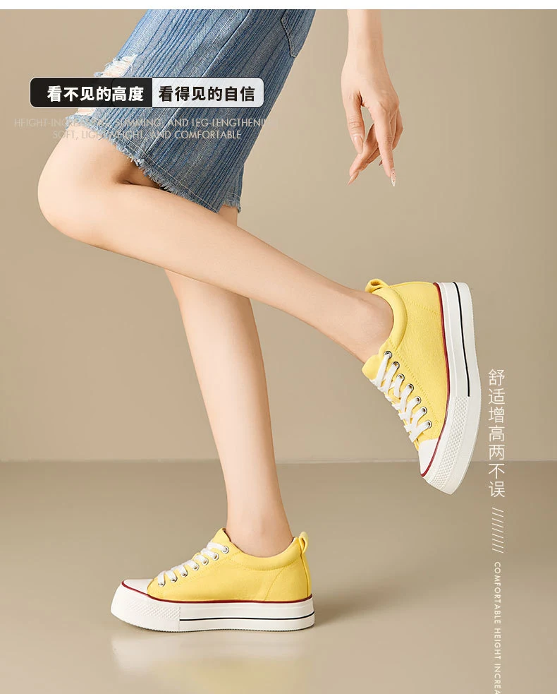 增高鞋 8 公分|女士日常|隱形厚底鬆糕小白鞋|首爾