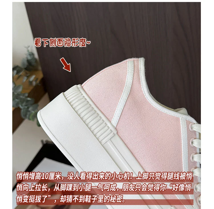 增高鞋 10 公分|女士日常|厚底餅乾小白鞋|首爾