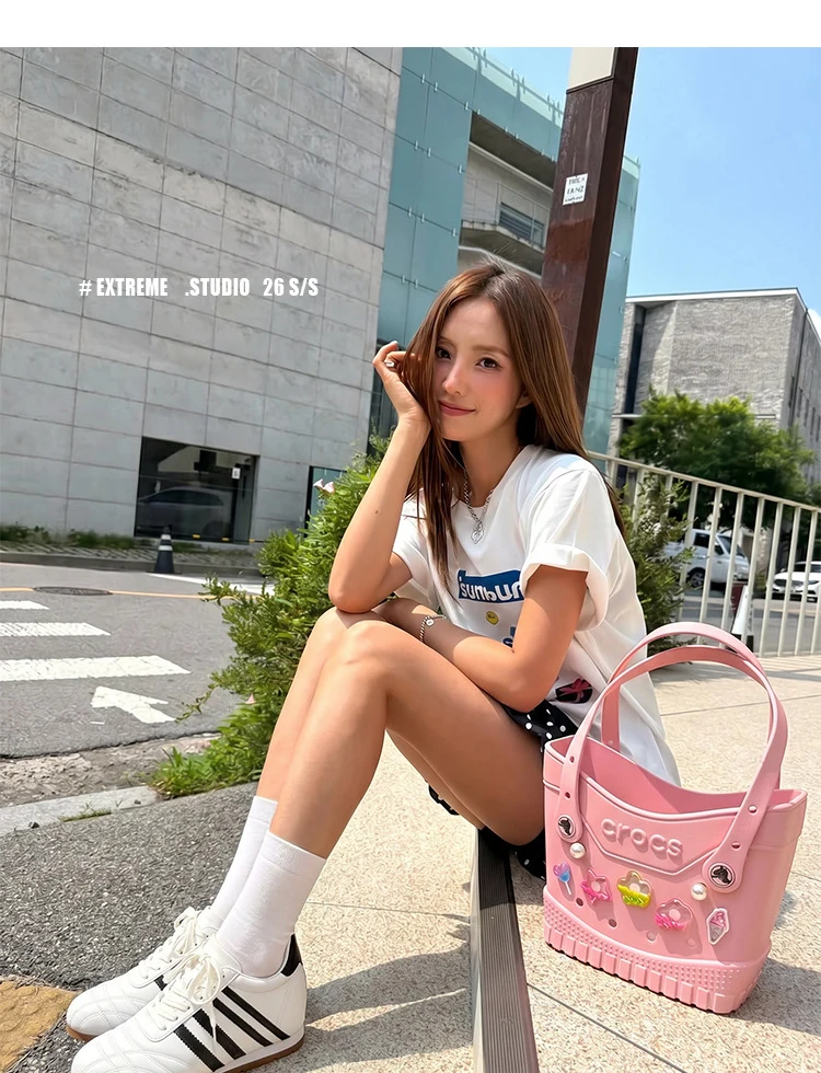 增高鞋 7 公分｜女士日常｜拼色復古德訓鞋｜巴塞隆納