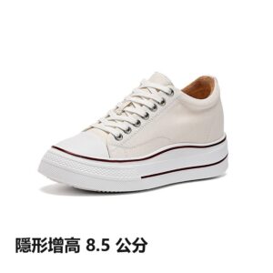 增高鞋 8.5 公分｜女士日常｜厚底帆布鬆糕鞋｜里斯本