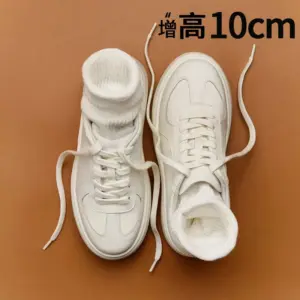 增高鞋 10 公分｜女士日常｜厚底小白板鞋｜東京