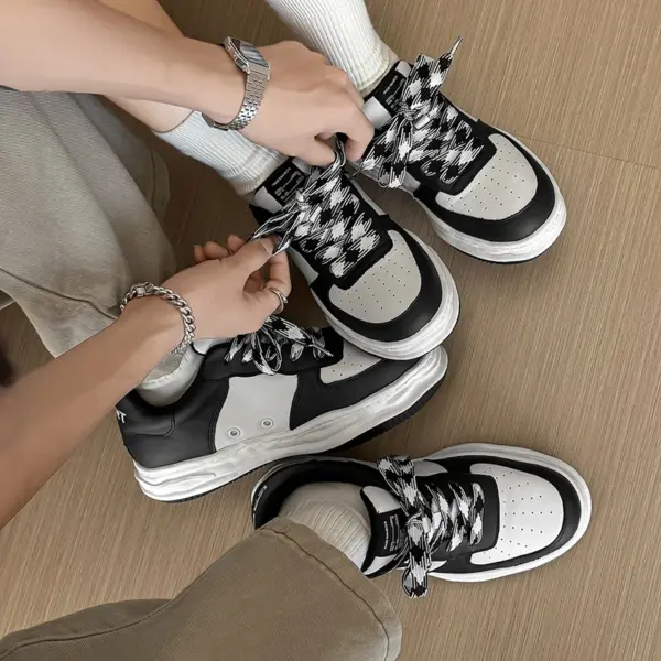 增高鞋 7 公分｜男女同款｜頭層牛皮增高小白鞋